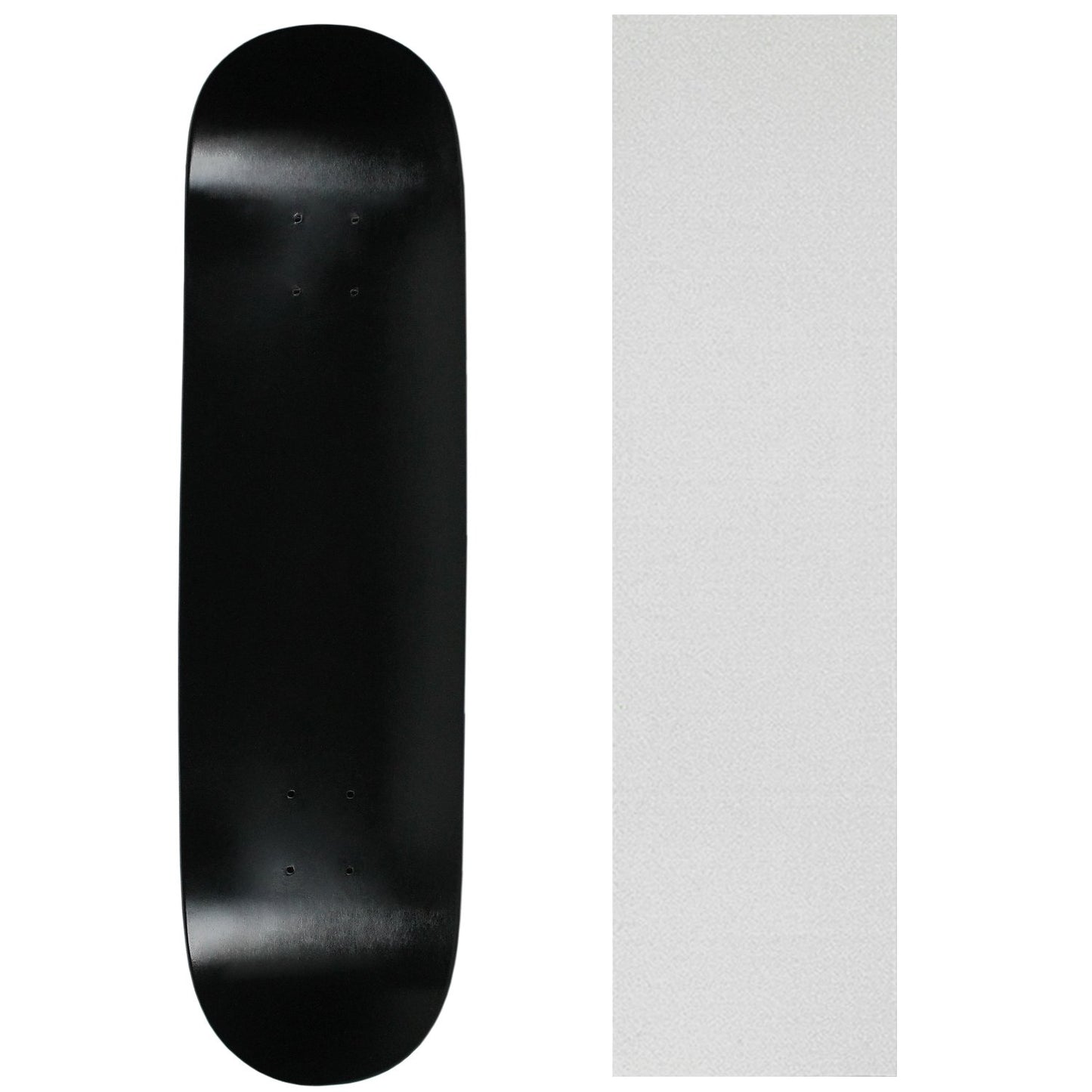 Moose Skateboard Deck, Blank, Dipped Black, 7.63" With Clear Grip