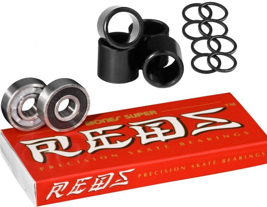Bones Super Reds With Spacers & Washers