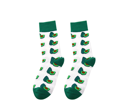 Fruit Print High-Cut Skate Socks
