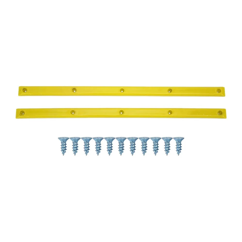 2-Piece Durable ABS Rib Bones, Rails, Colorful, Skateboard Rail Guards (36.5 x 1.7 cm)