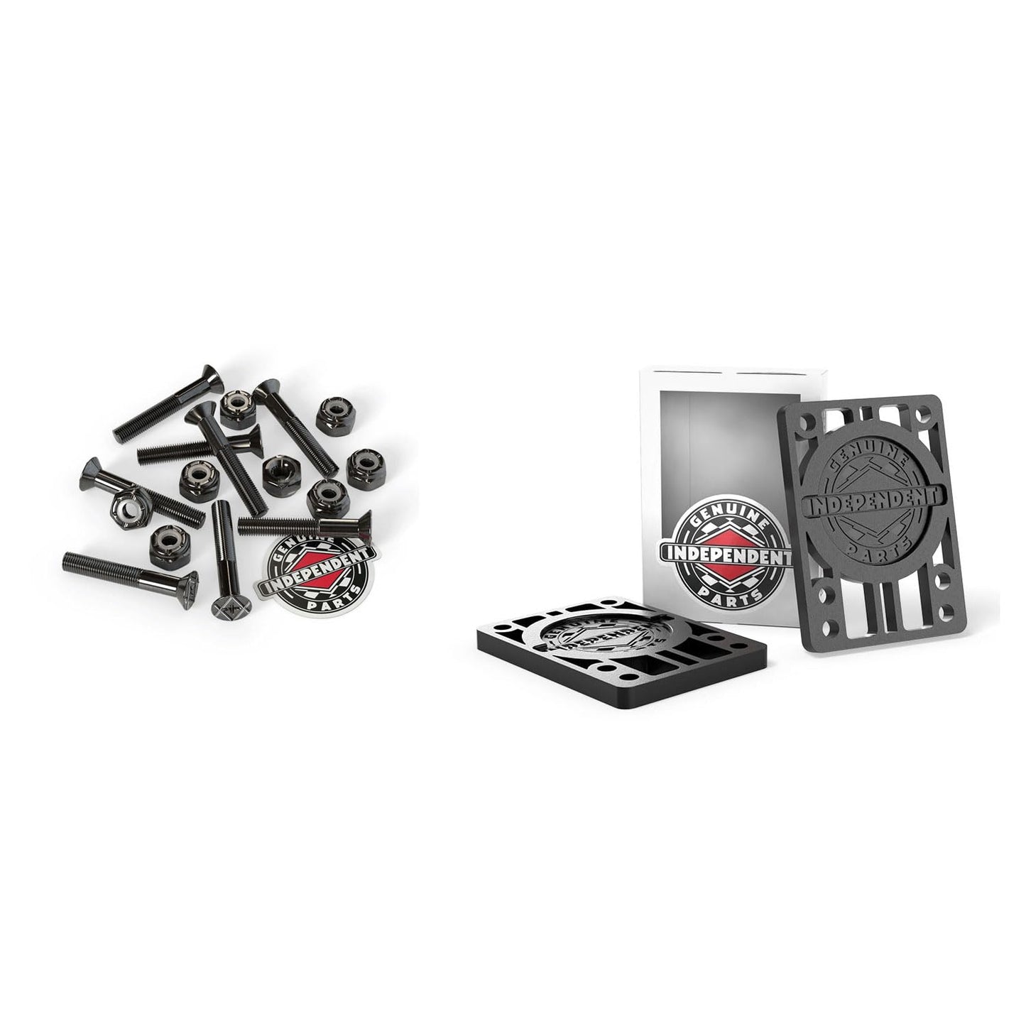 INDEPENDENT Skateboard Truck Phillips 1 1/4" Hardware and 1/4" Riser Pad