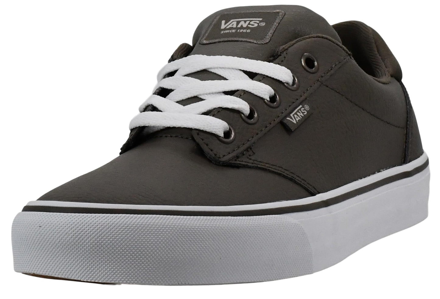 Vans Men's Atwood Deluxe Sneakers, 2-Tone Leather (7.5, Gray)
