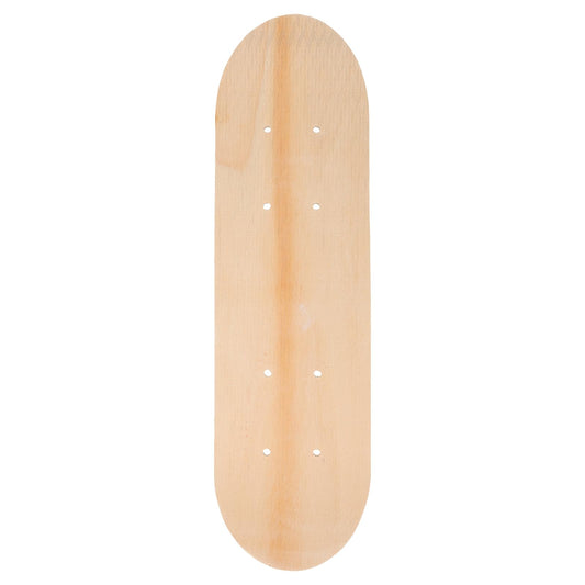 Ibasenice Blank Skateboard Deck, Unfinished, Natural Wood, Double Tail, Plain Longboard Deck (43cm)