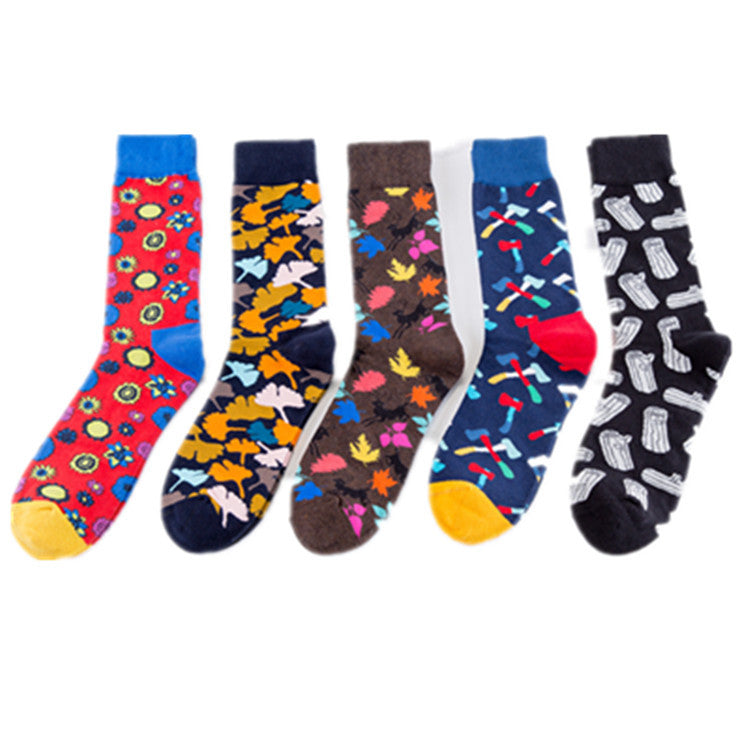 Forest Series Men's Skateboard Socks - Ginkgo Design