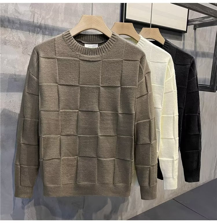 Men's Long Sleeve Round Neck Sweater Shirt