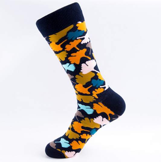 Forest Series Men's Skateboard Socks - Ginkgo Design