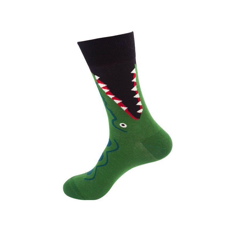 Colorful High-Cut Floral Socks for Skateboarding