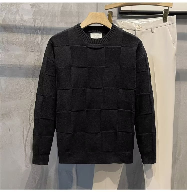 Men's Long Sleeve Round Neck Sweater Shirt