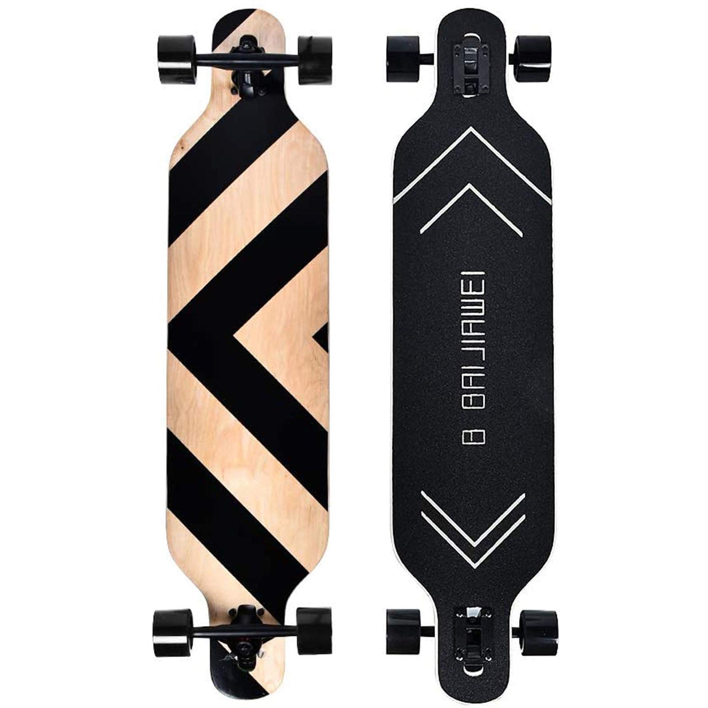 B BAIJIAWEI Longboard, 41-Inch Maple Complete Skateboard Cruiser