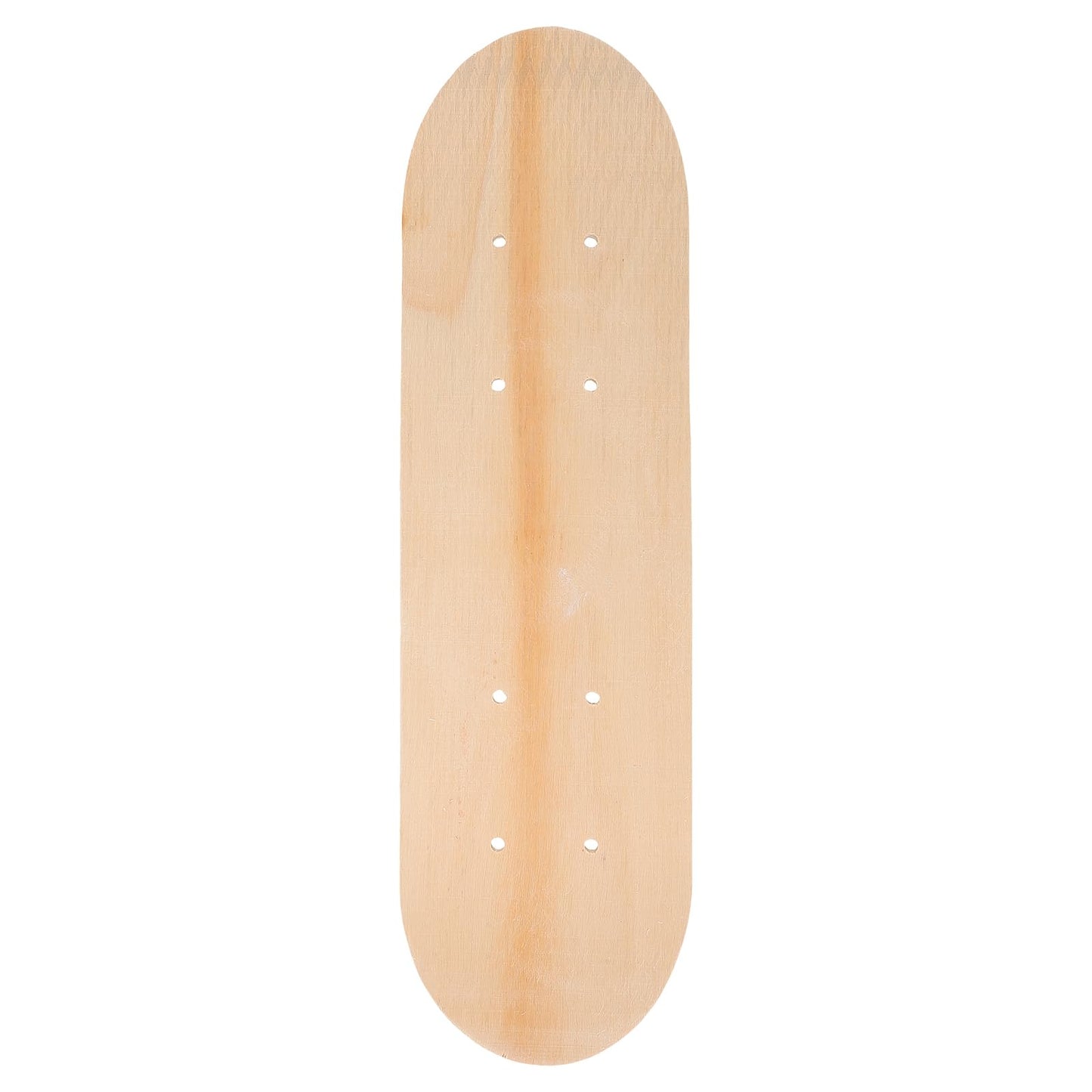 Ibasenice Blank Skateboard Deck, Unfinished, Natural Wood, Double Tail, Plain Longboard Deck (43cm)