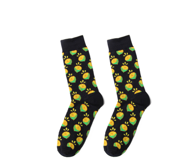 Fruit Print High-Cut Skate Socks