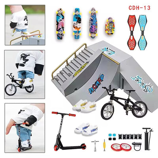 Finger Skatepark Ramp Set for BMX and Skateboard Toys
