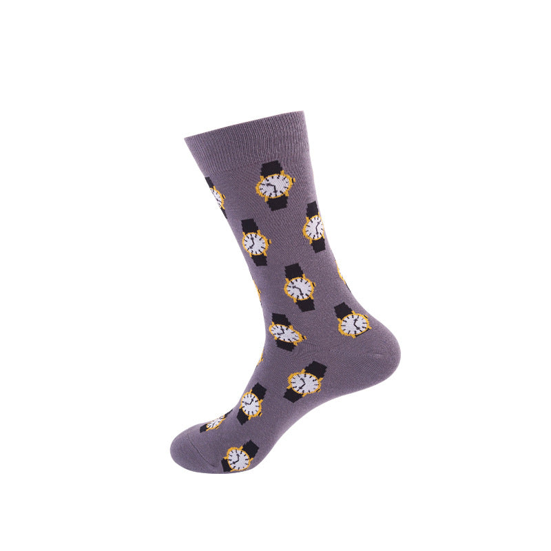 Colorful High-Cut Floral Socks for Skateboarding