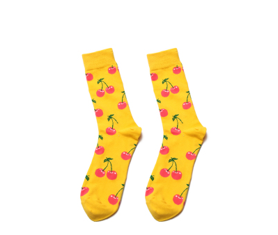 Fruit Print High-Cut Skate Socks