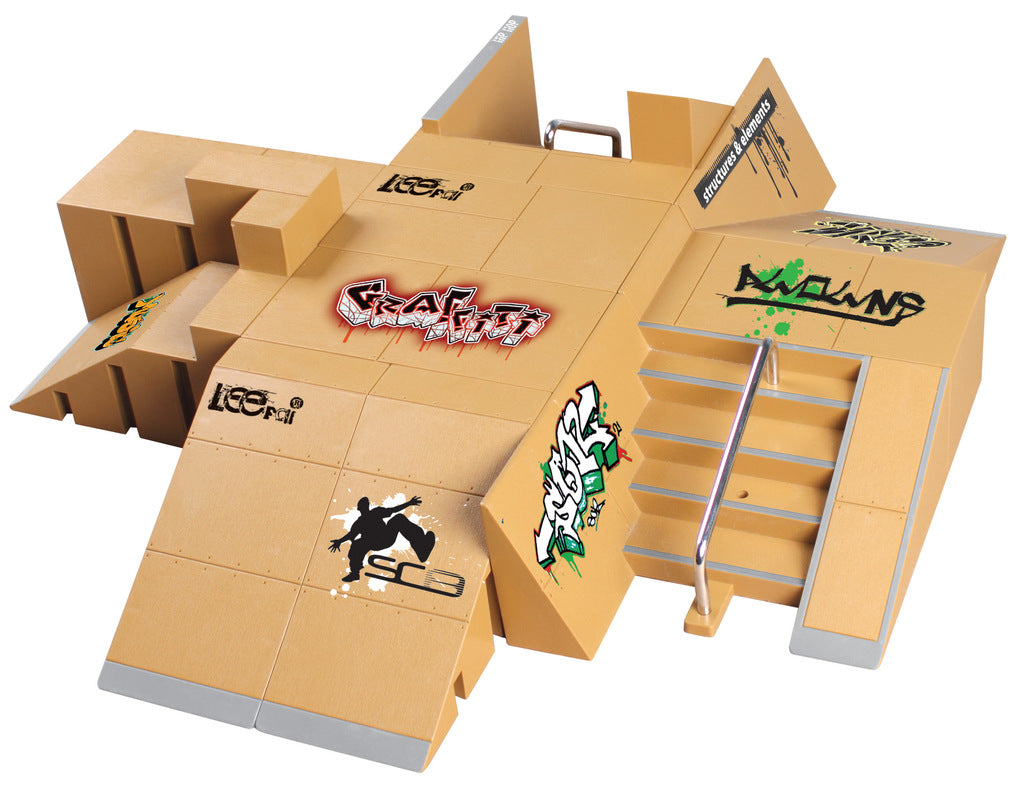 Alloy Finger Skateboard Park Set with Finger Skateboard