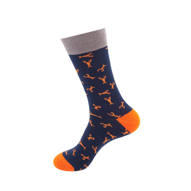 Colorful High-Cut Floral Socks for Skateboarding