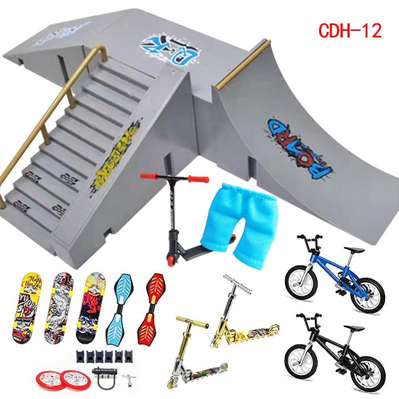 Finger Skatepark Ramp Set for BMX and Skateboard Toys