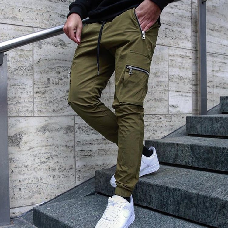Men's Multi-Pocket Zipper Pants