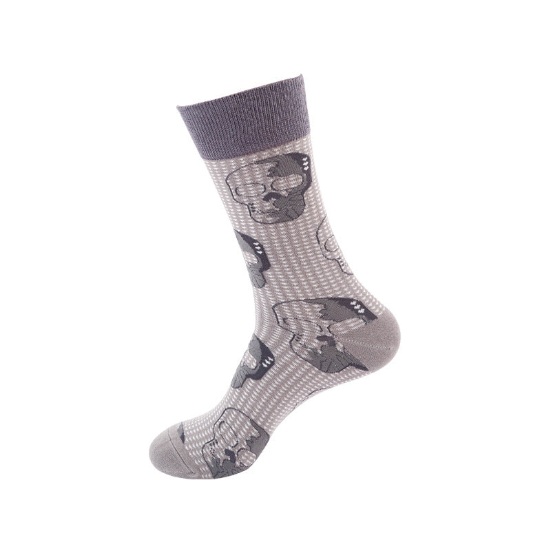 Colorful High-Cut Floral Socks for Skateboarding
