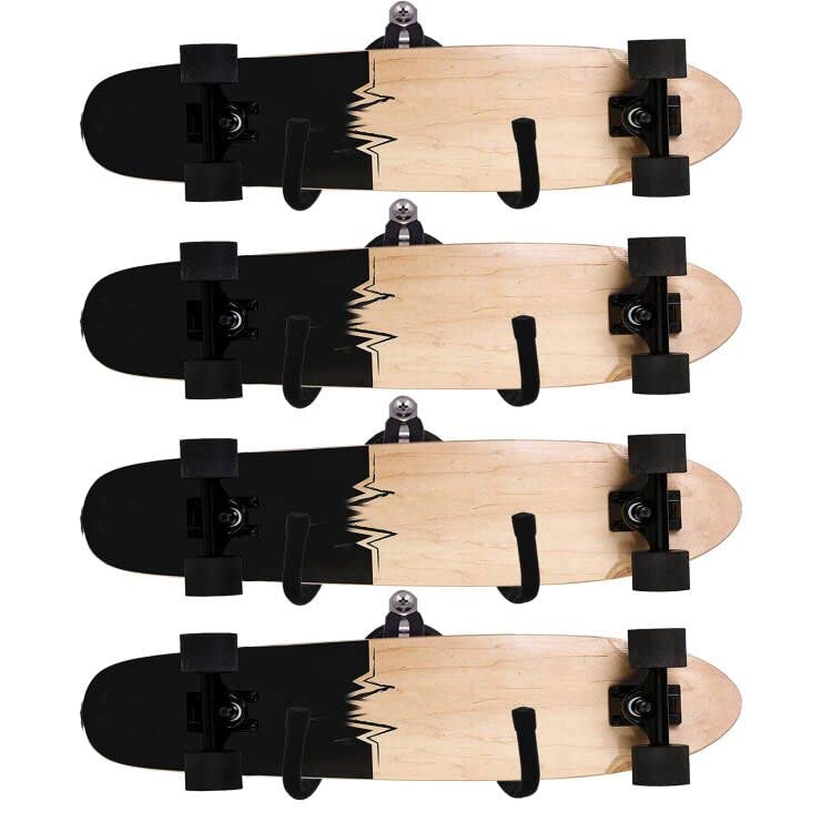 Pmsanzay Skateboard Wall Rack Storage Holds Four Boards