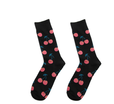 Fruit Print High-Cut Skate Socks