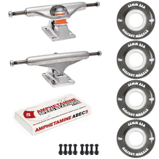 Skateboard Package Independent 139 Trucks 53mm 83A Black Cruiser Wheels ABEC-5