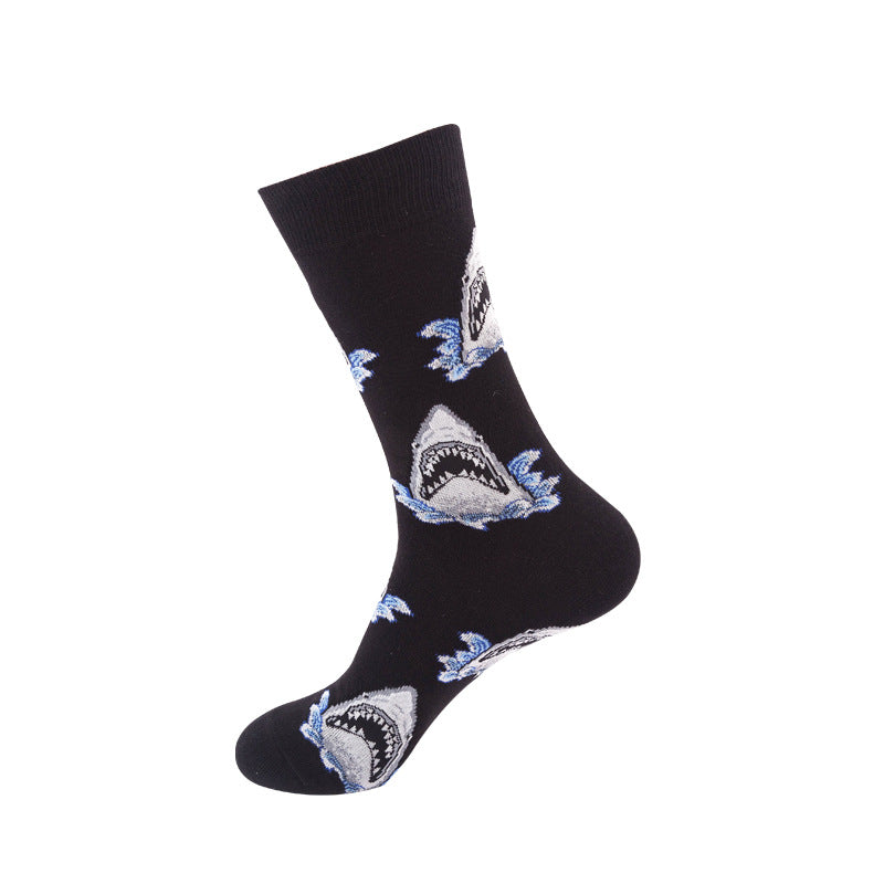 Colorful High-Cut Floral Socks for Skateboarding