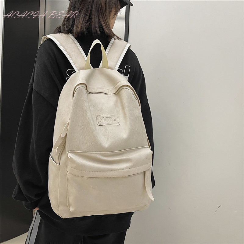 High Quality Solid Color Fashion Backpack