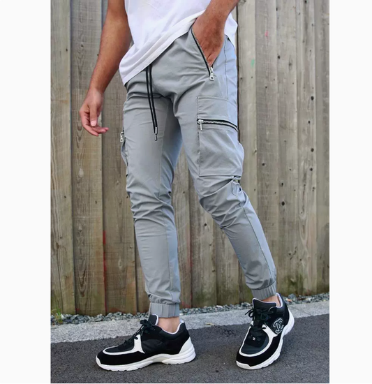 Men's Multi-Pocket Zipper Pants