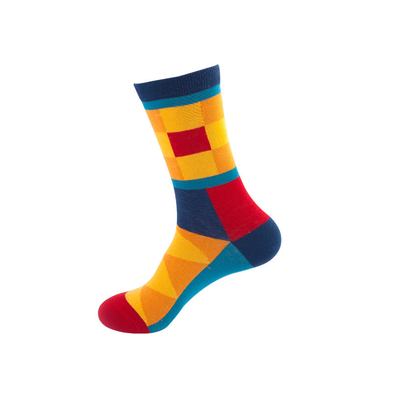 Colorful High-Cut Floral Socks for Skateboarding