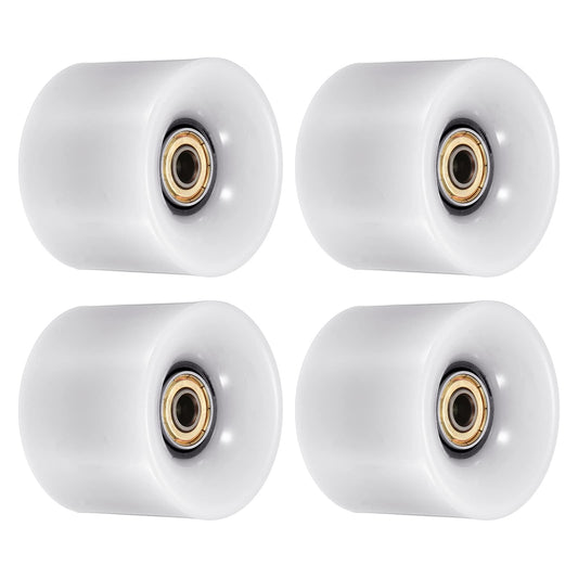 PATIKIL 60mm Longboard Wheels with Bearings ABEC-11 4-Pack Street Wheels for Cruiser Skateboards, 80A, Golden / White