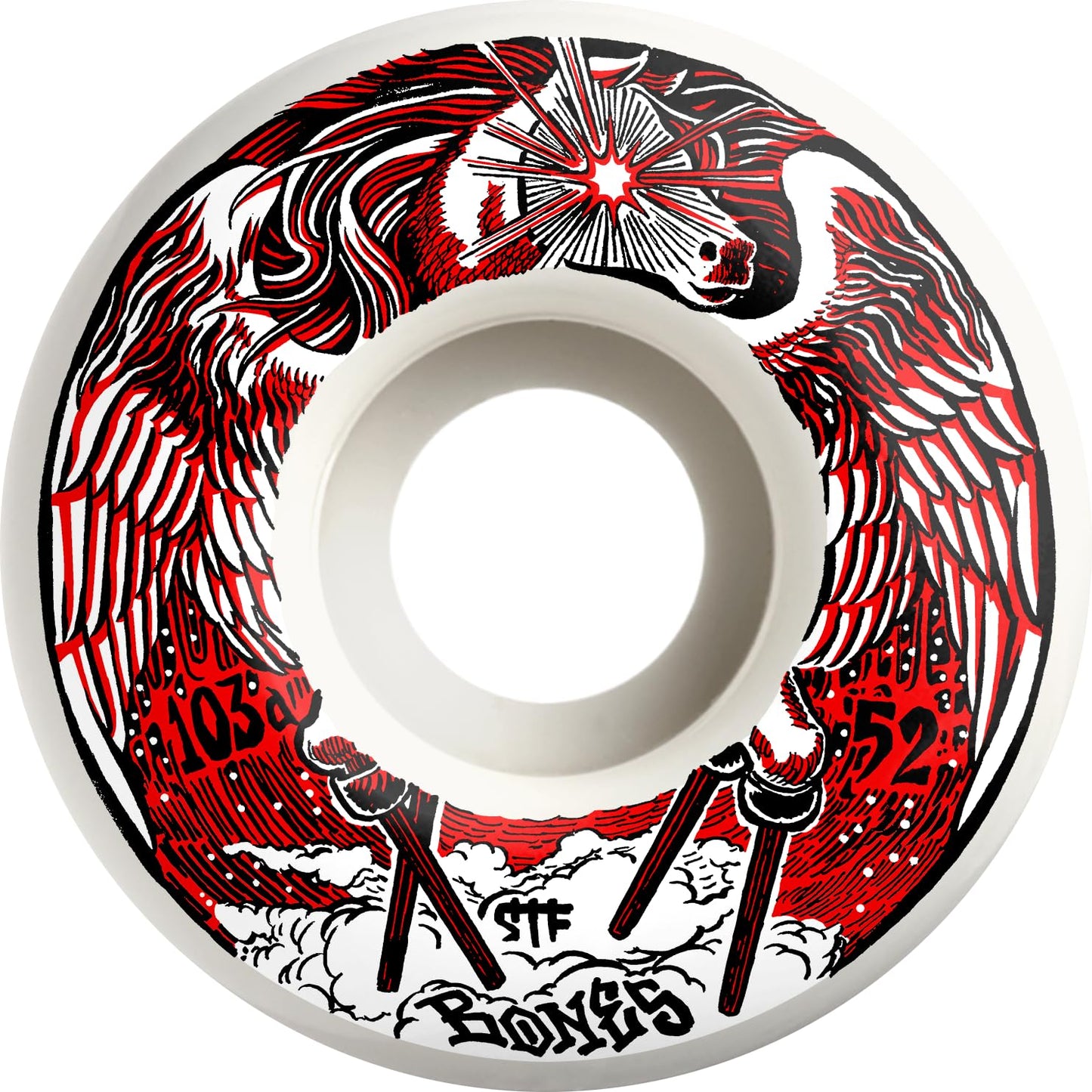 Bones Wheels Street Tech Formula STF Skateboard Wheels Peg-Leg-Asus 52mm 103A V1 Standard