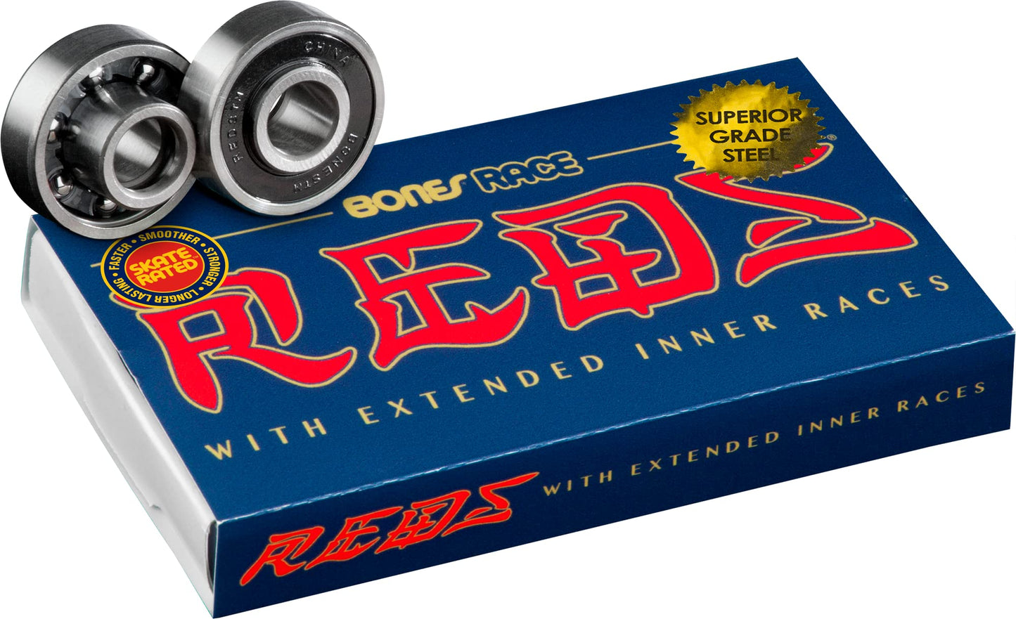 Bones Race REDS Skateboard Bearings 8-Pack
