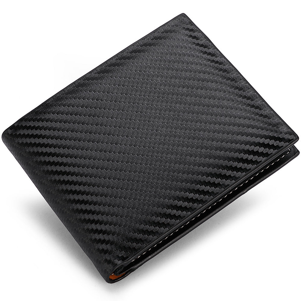 Carbon Fiber Wallet - Men's Zipper Card Holder