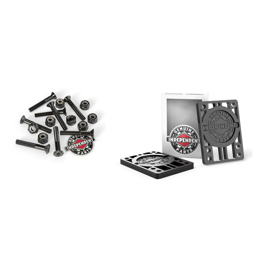 INDEPENDENT Skateboard Truck Phillips 1 1/4" Hardware and 1/4" Riser Pad