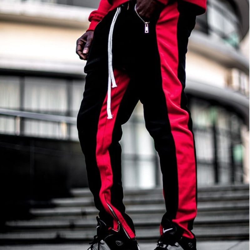 Trendy Men's Fitness Pants with Zipper Pockets