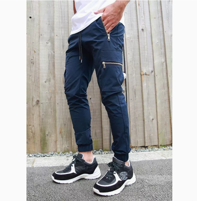 Men's Multi-Pocket Zipper Pants