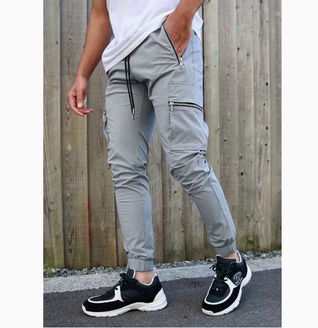 Men's Multi-Pocket Zipper Pants