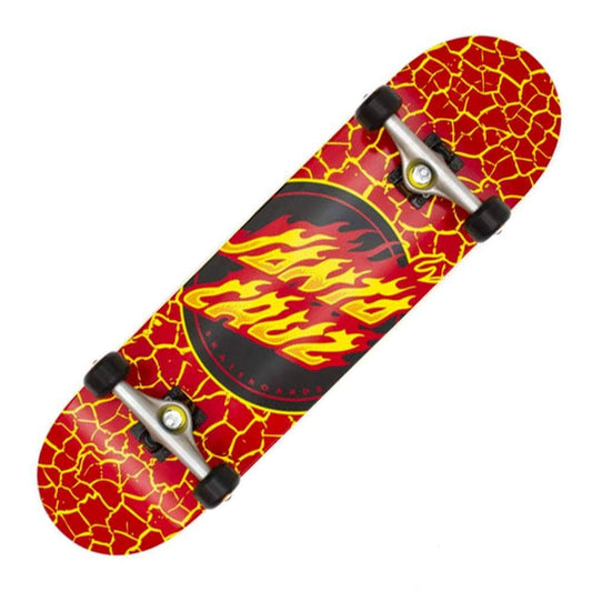 Santa Cruz Skateboards Complete Flame Dot (Red, 8.25" x 31.5")