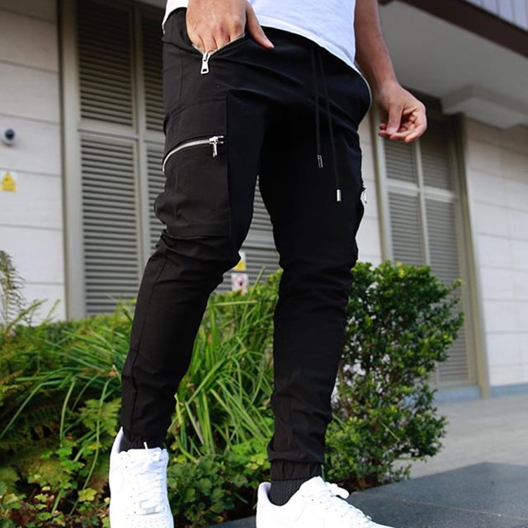 Men's Multi-Pocket Zipper Pants