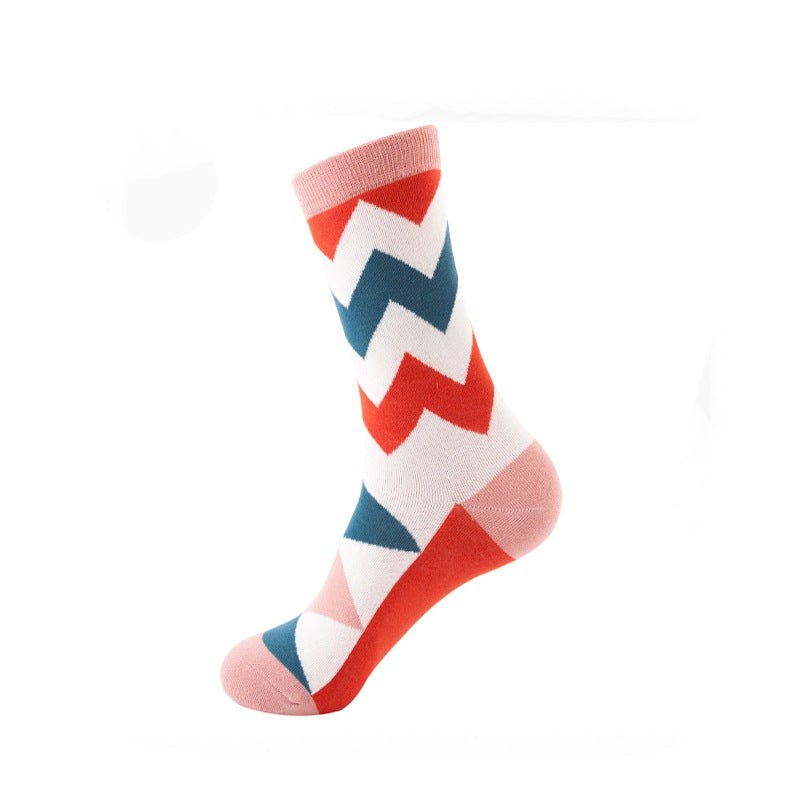 Colorful High-Cut Floral Socks for Skateboarding