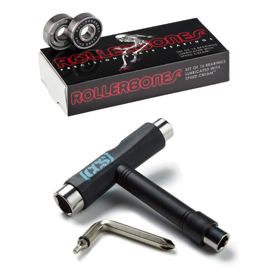Bones RollerBones Skate Bearings With CCS Skate Tool