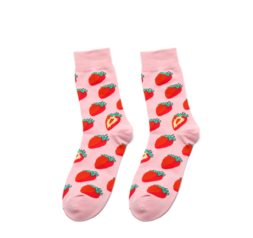 Fruit Print High-Cut Skate Socks