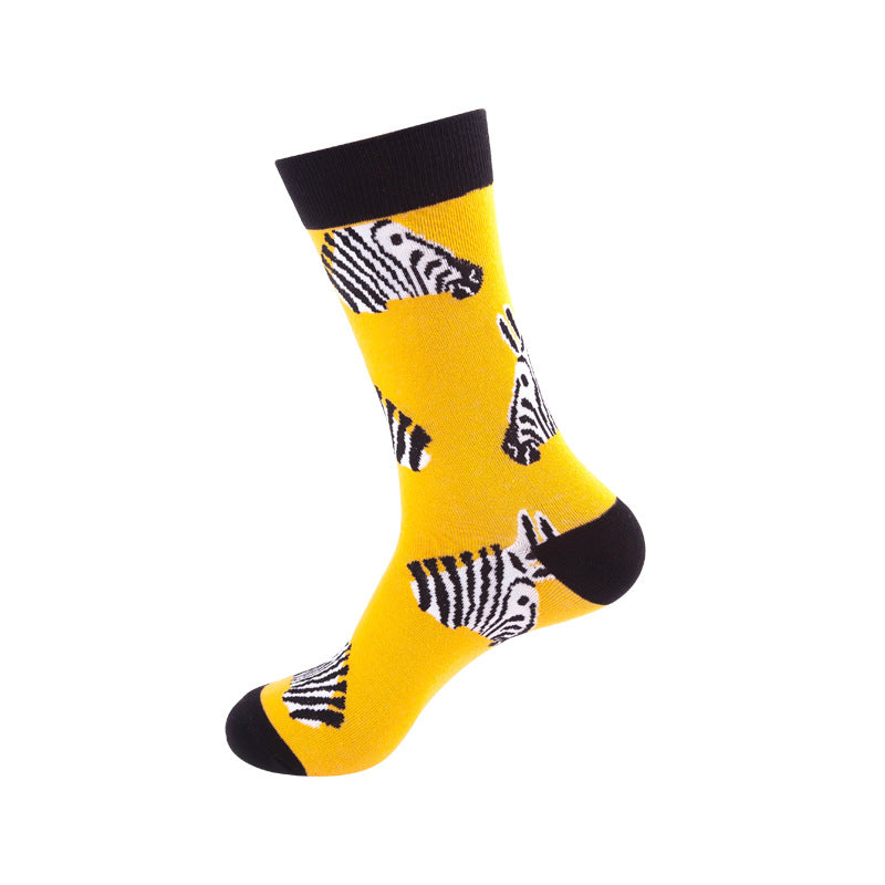 Colorful High-Cut Floral Socks for Skateboarding