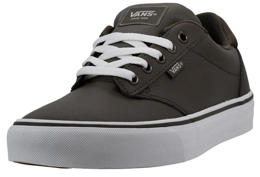 Vans Men's Atwood Deluxe Sneakers, 2-Tone Leather (7.5, Gray)