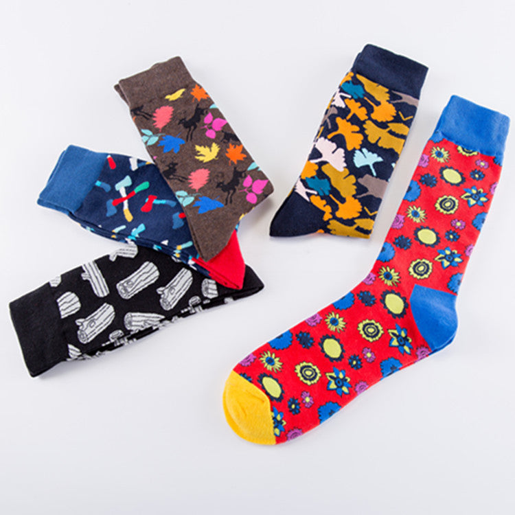 Forest Series Men's Skateboard Socks - Ginkgo Design