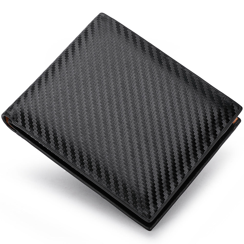 Carbon Fiber Wallet - Men's Zipper Card Holder
