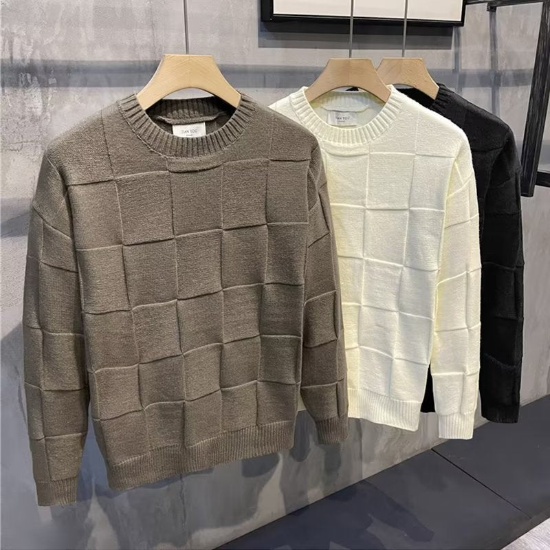 Men's Long Sleeve Round Neck Sweater Shirt