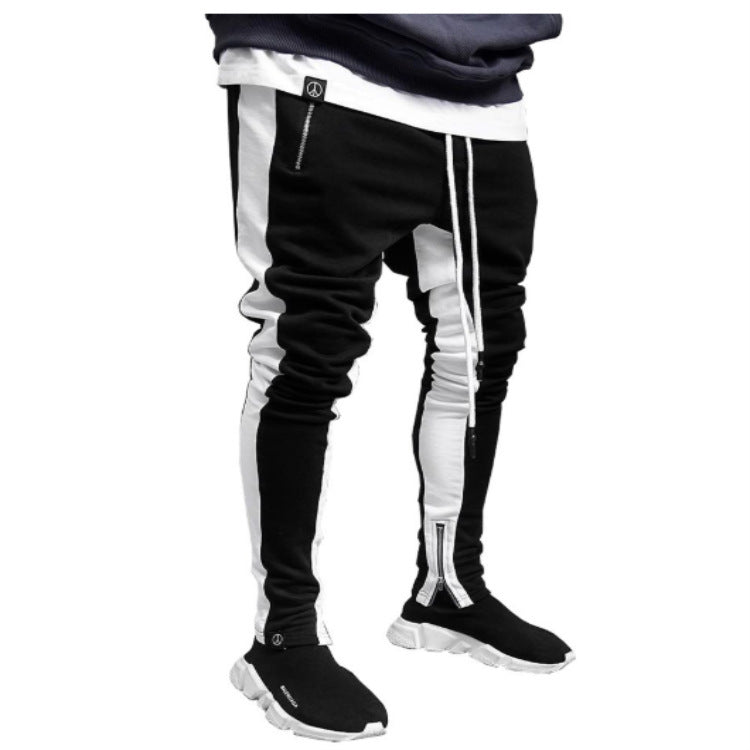 Large Men's Zip-Up Sports Pants