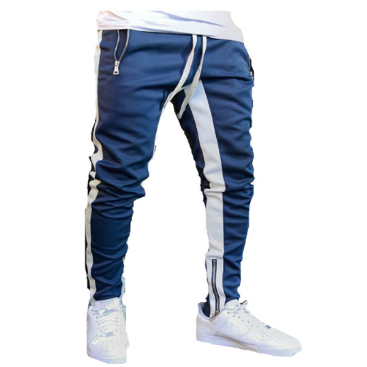 Large Men's Zip-Up Sports Pants